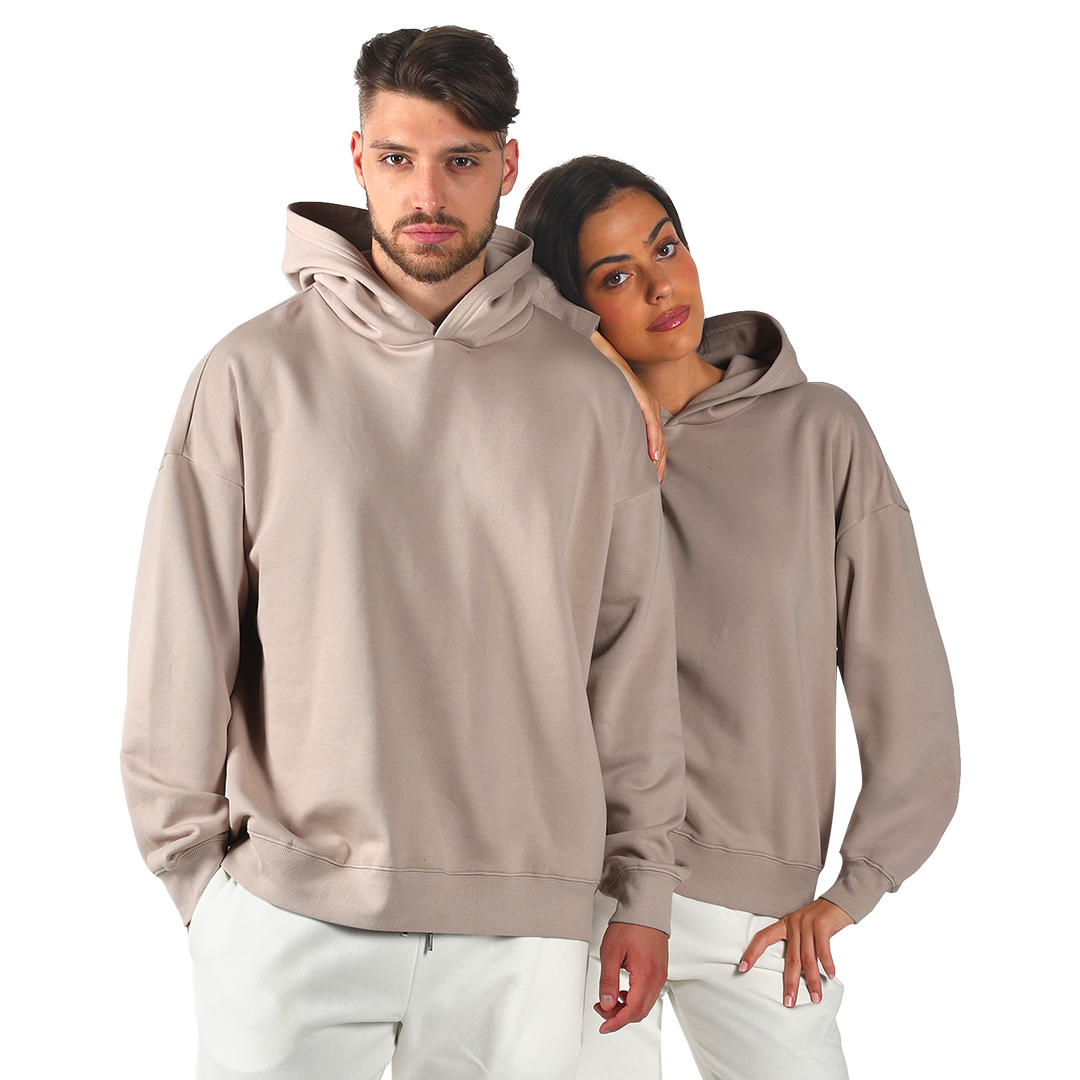 Široka dukserica sa kapuljačom od organskog pamuka, 300 g/m2